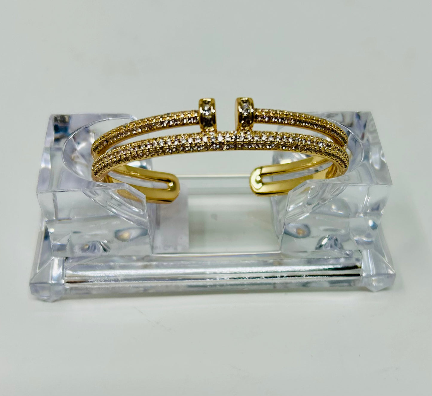 Crystal & Double Layer Cuff