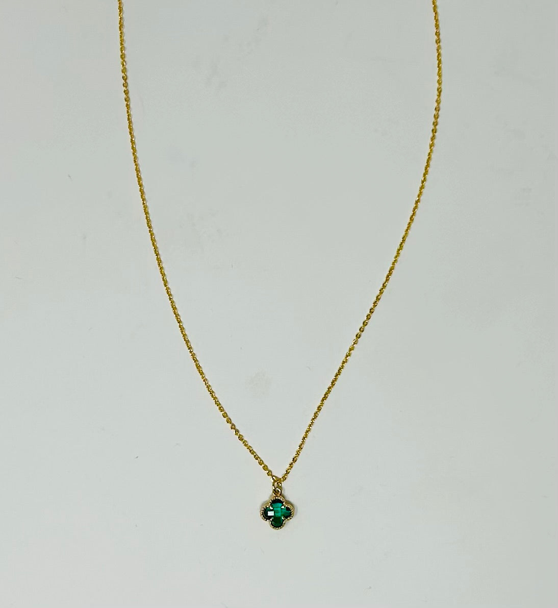 Glass Clover Necklace