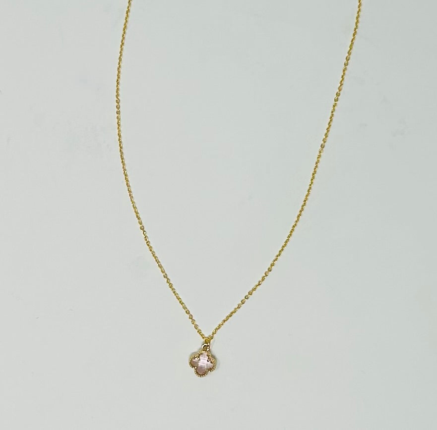 Glass Clover Necklace