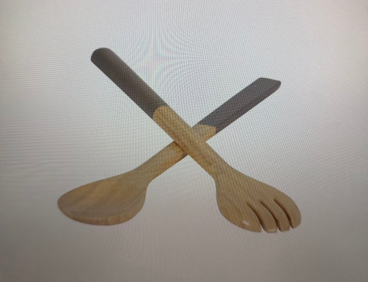 Large Bamboo Salad Server