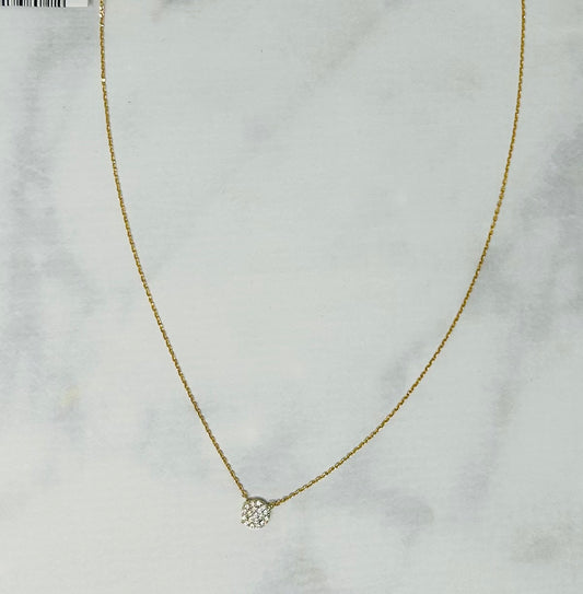 CZ Disk Necklace