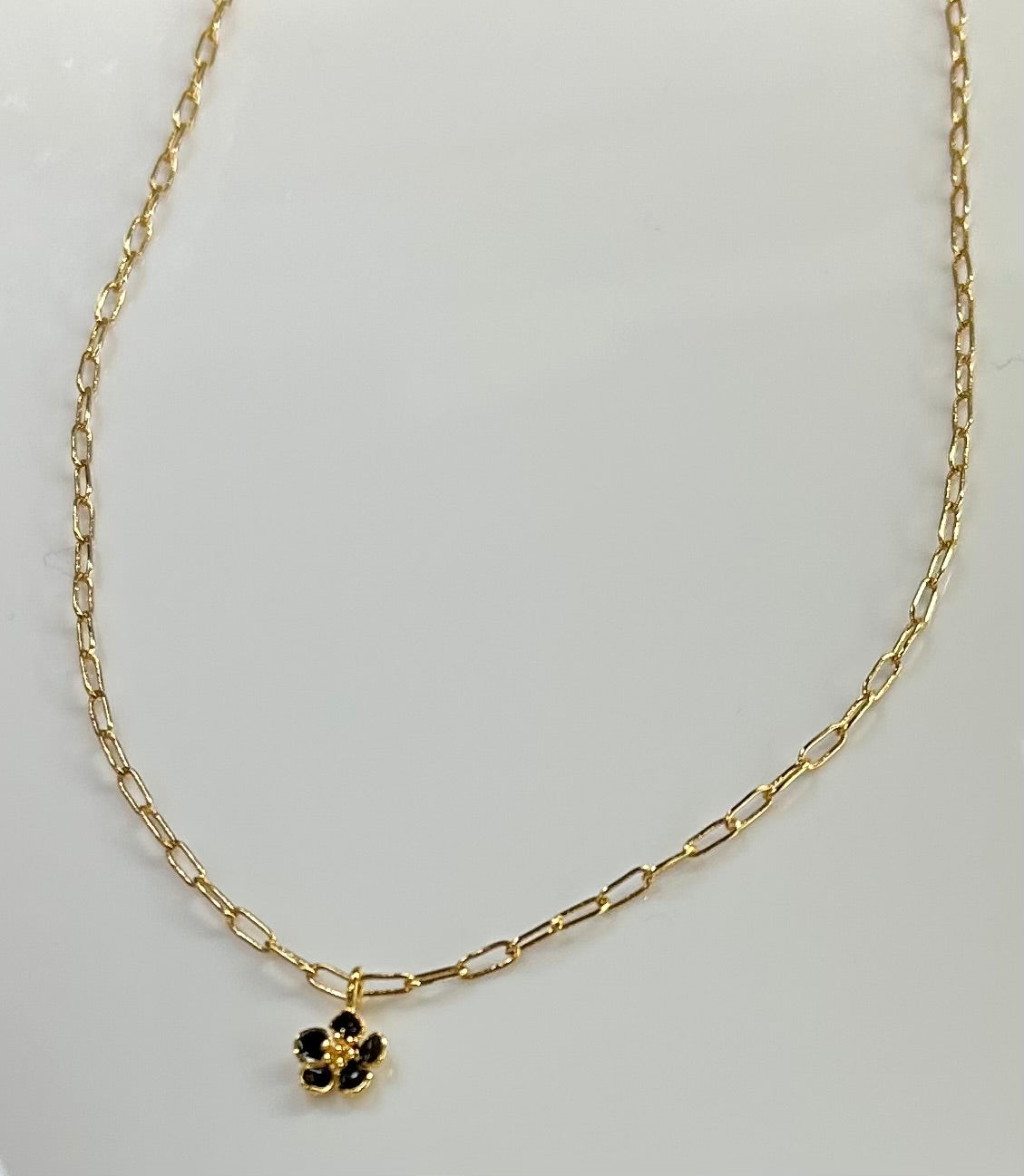 Black Flower Necklace