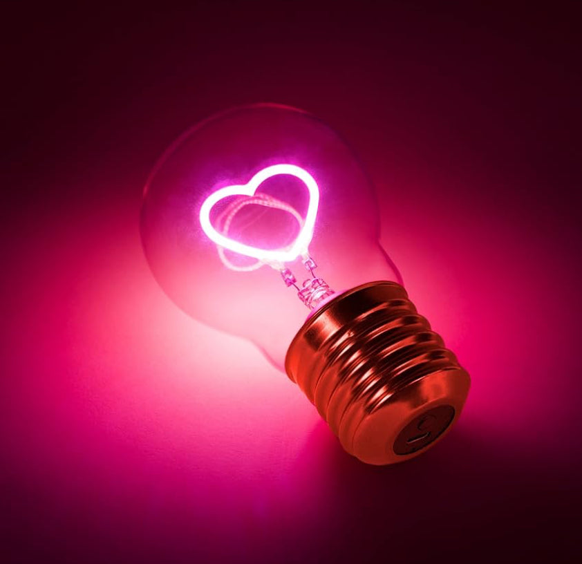 Neon Lightbulb Heart