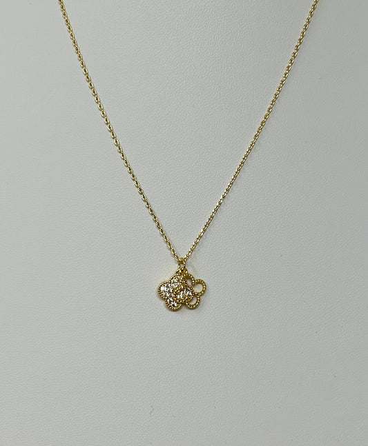 Double Clover Pendant Necklace