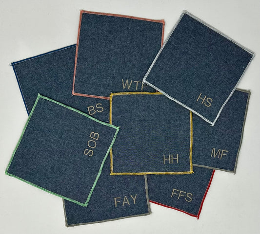 Sweary Cocktail Napkins Chambray