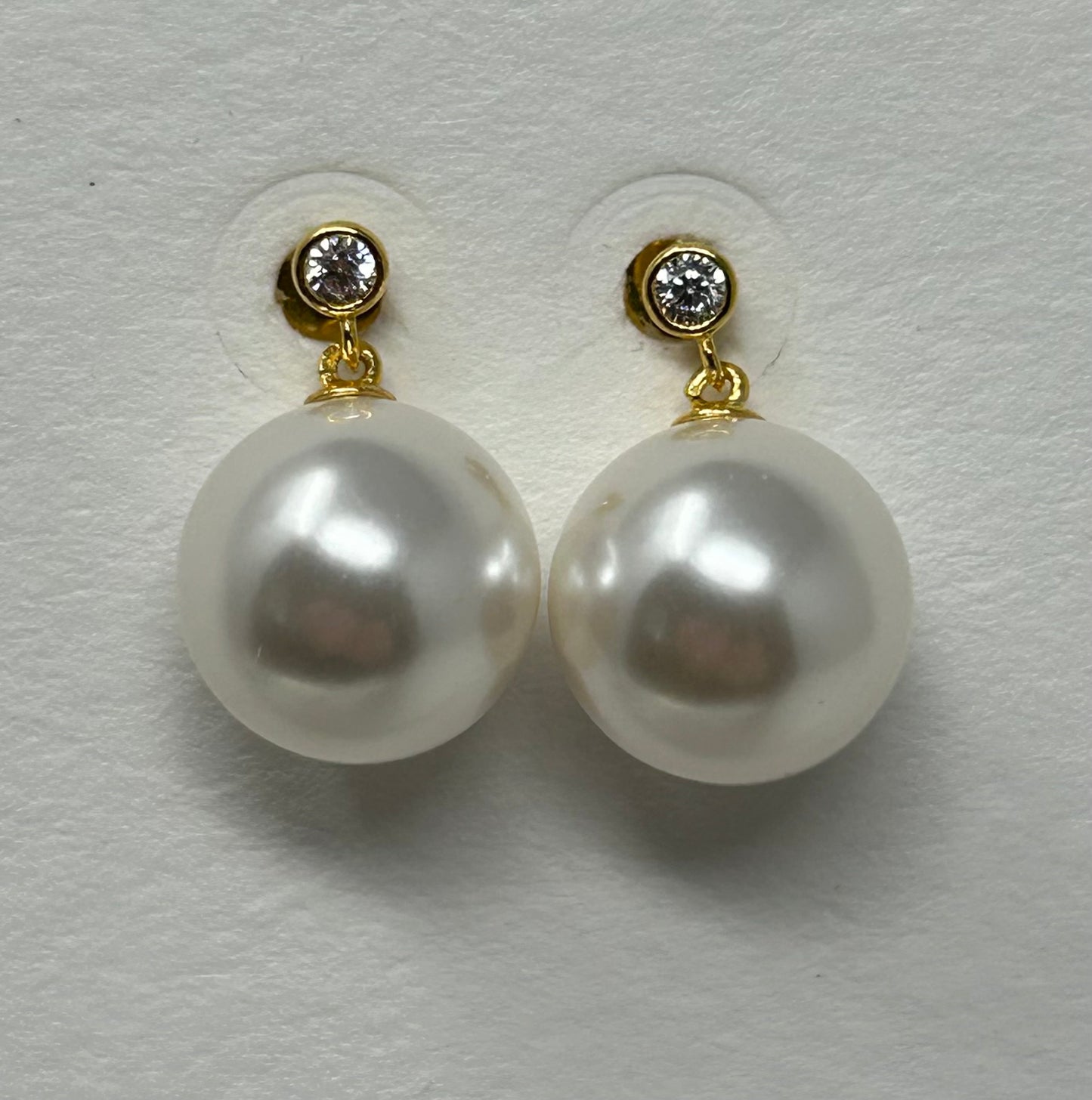 Post Earring with Pearl Drop