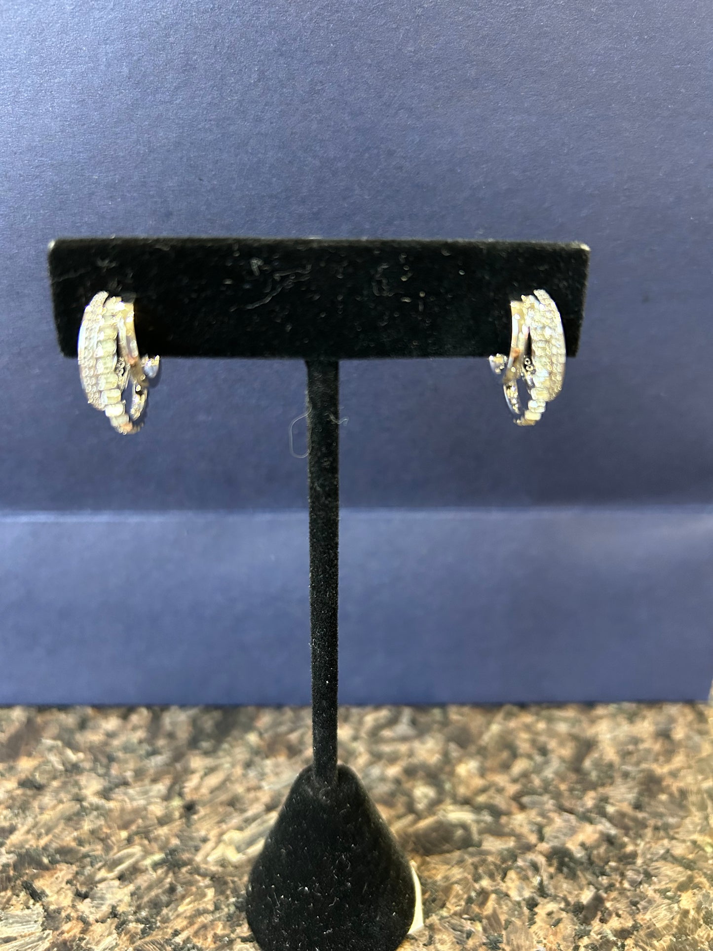 Small Silver Triple Threat Earring
