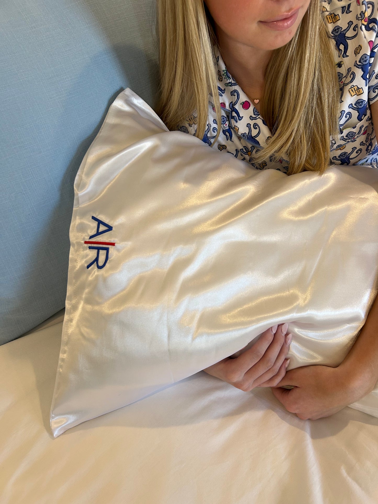 Signature Satin Pillowcase- Standard With Monogram