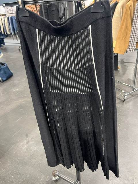 Midi Radial Knit Skirt