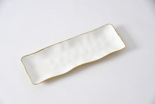 Gold Rectangular Serving Piece