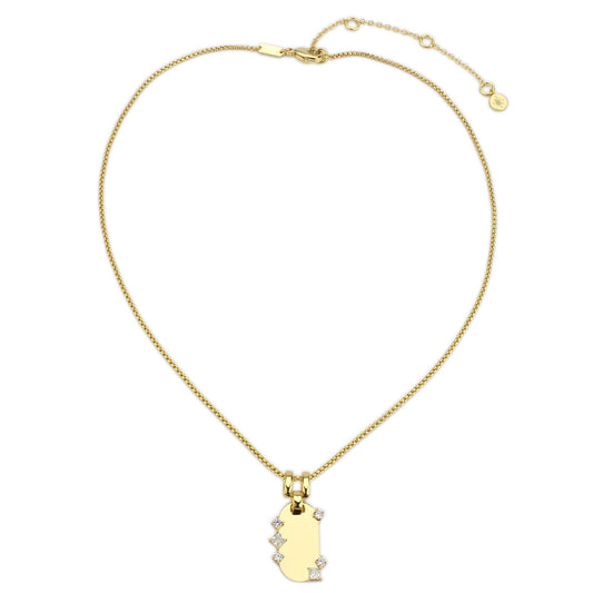 Watch Me Now Tag Pendant Necklace