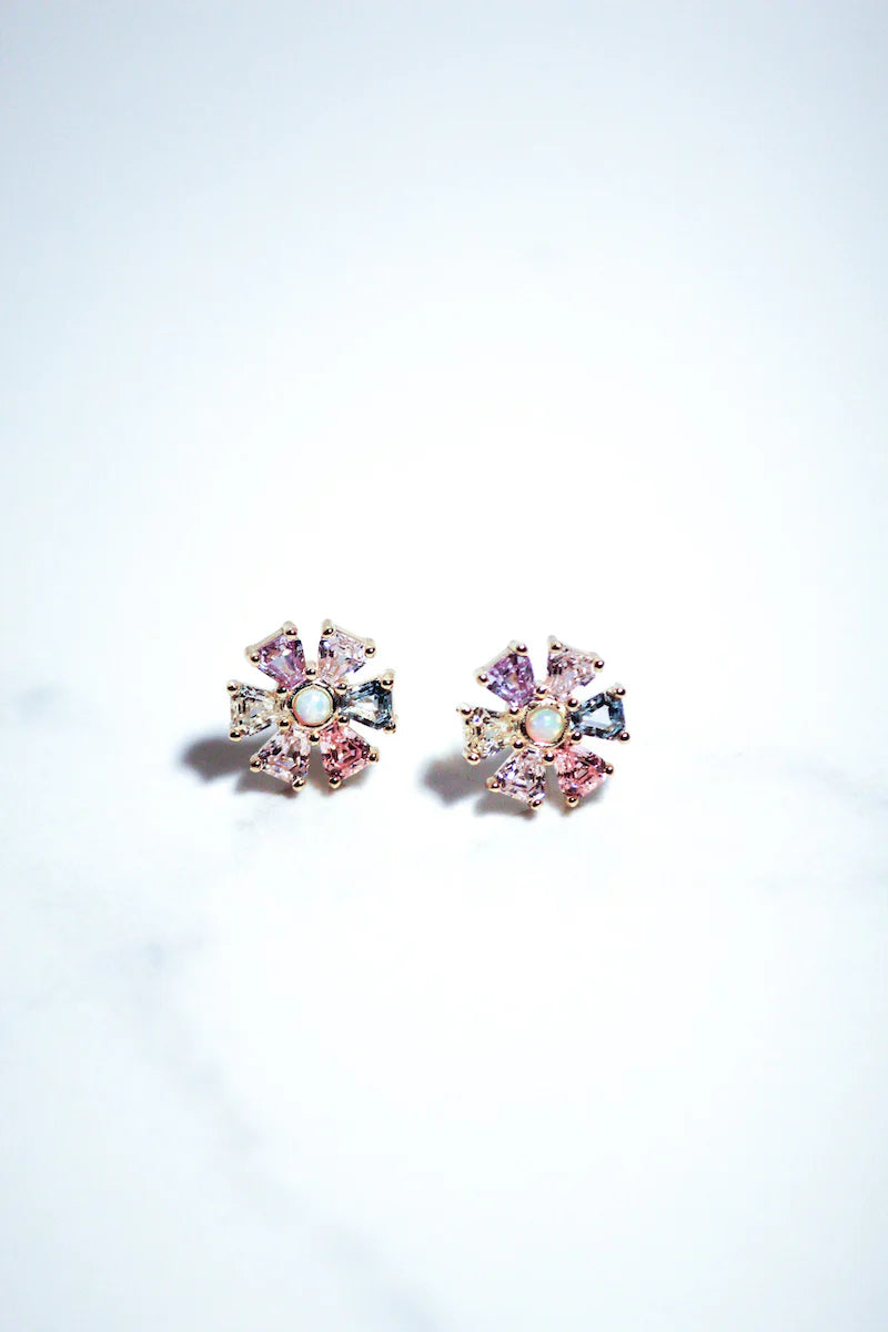 Psychedelic Flower Studs