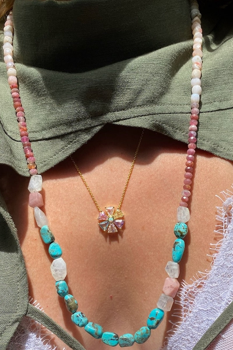 Psychedlic Flower Necklace