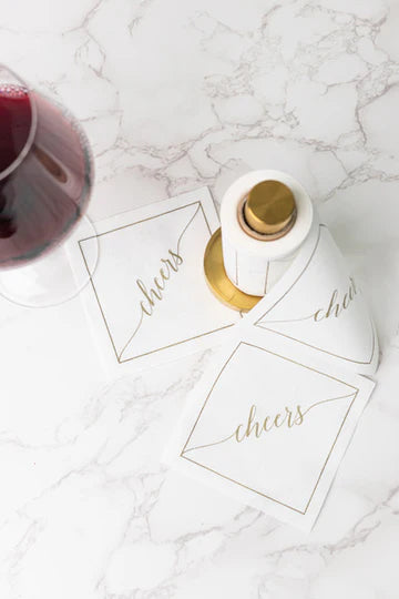 Gold, silver or Clear Cocktail Napkin Stand