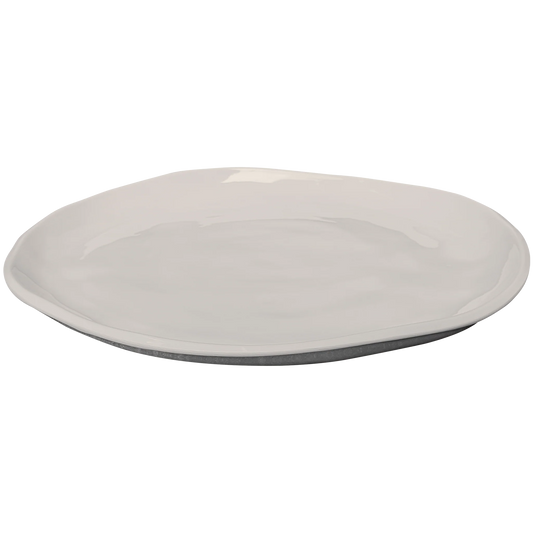 Simple Round Salad Plate Stone