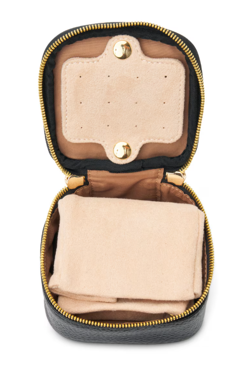 Camilla Small Leather Jewelry Case with Monogram - CALL TO SPECIAL ORDER