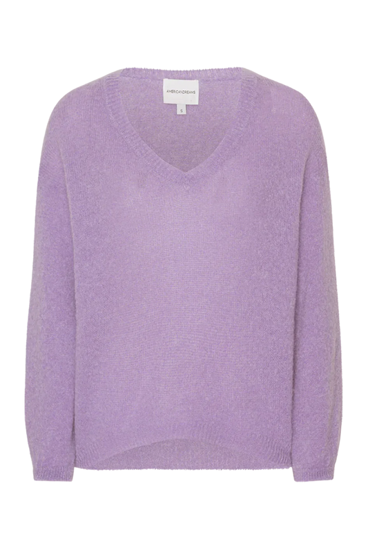 Purple Silja V Neck Knit