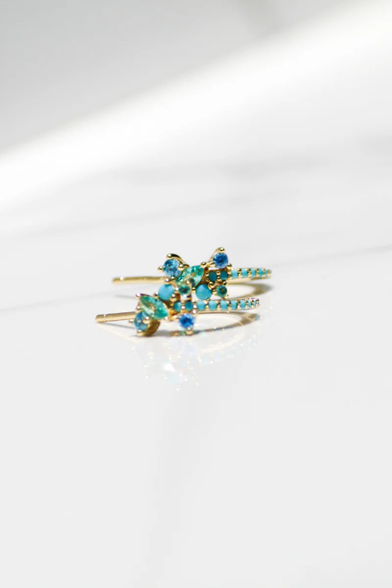 Tropicale Mini Hoops-Turquoise