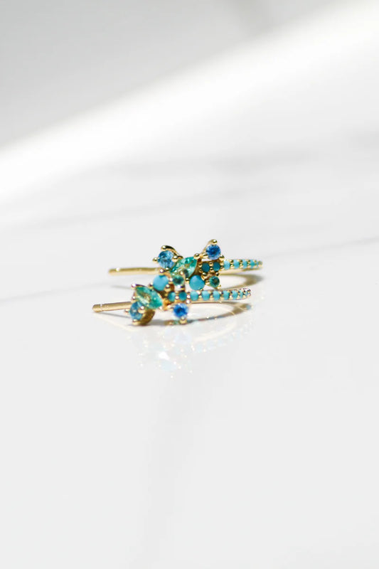 Tropicale Mini Hoops-Turquoise