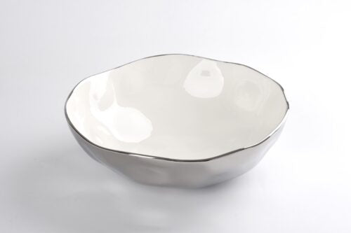 Silver Rimmed Wide Bowl