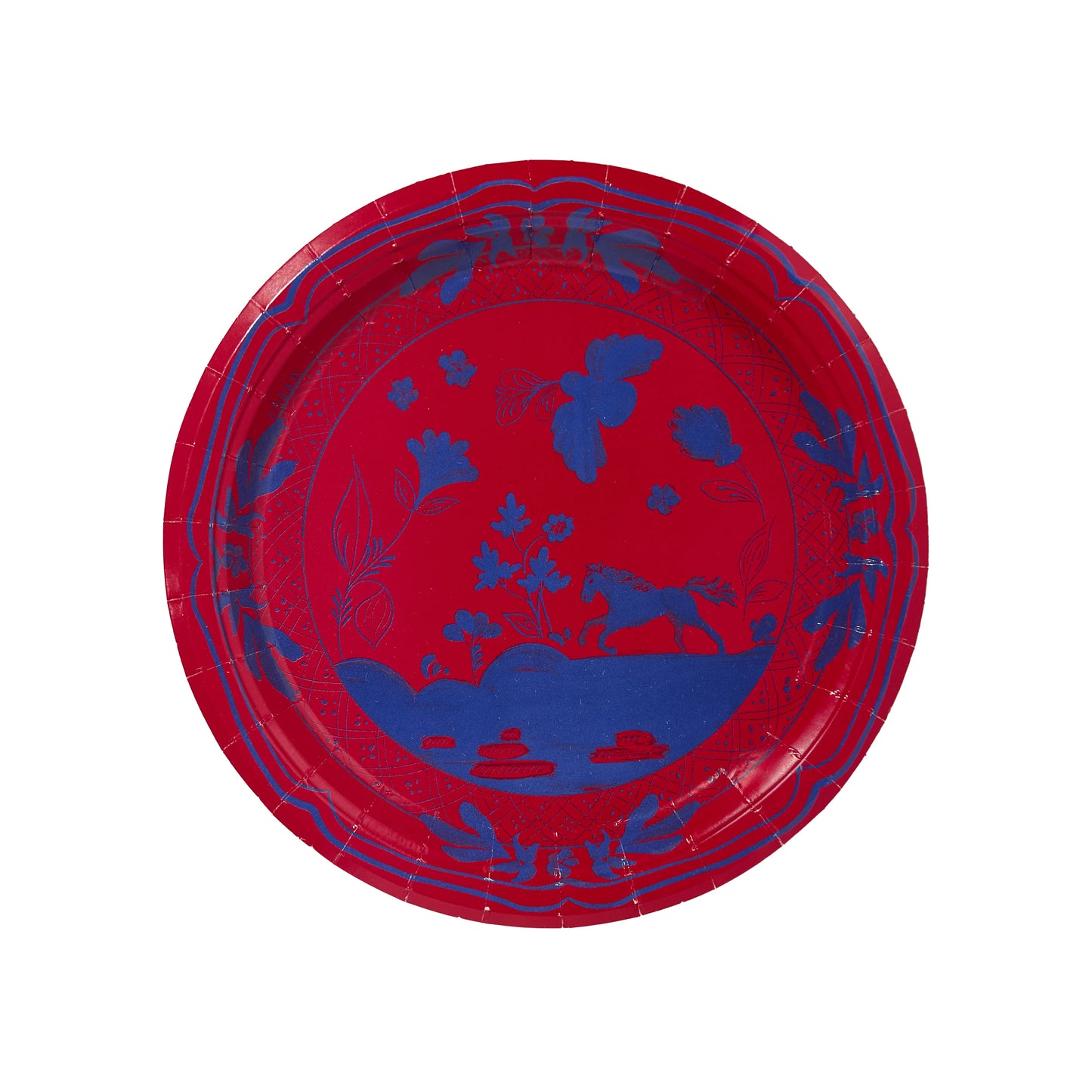 Paine's Dallas Pony Red and Blue Dessert Collegiate Paper Plates - 50 Pack