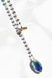 Watercolor Y Necklace-Blue Hawaiian