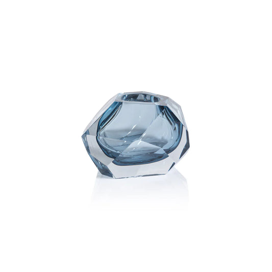 Sky Blue Glass Rock Vase