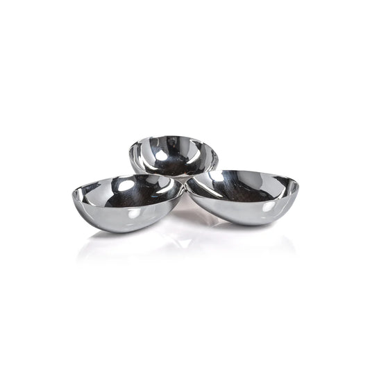 Triple Nut Bowl-Polish Nickel