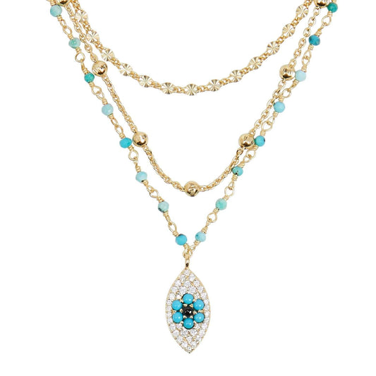 3 Layer Evil Eye Necklace