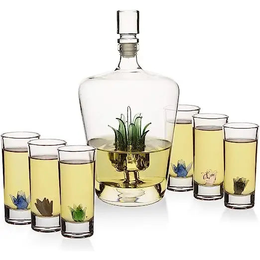 Agave Decanter with Glasses
