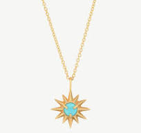 Starburt Necklace in Turquoise and Gold