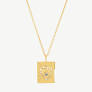 Lace Heart Necklace in Moonstone and Gold
