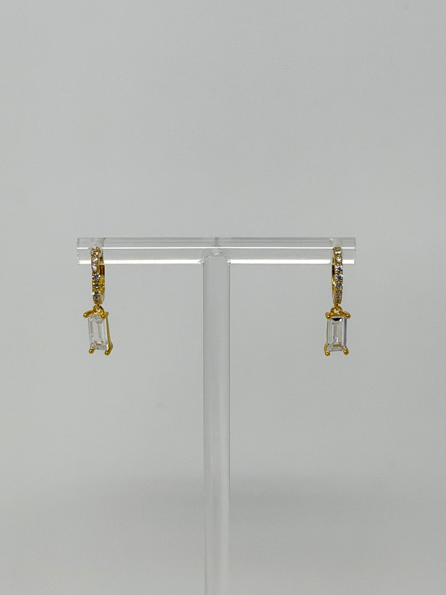 Clara Baguette Cut Drop Gold or Silver