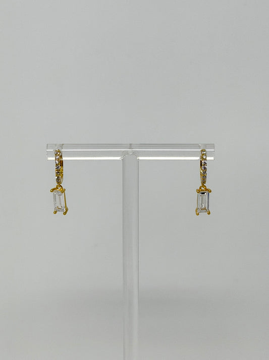 Clara Baguette Cut Drop Gold or Silver