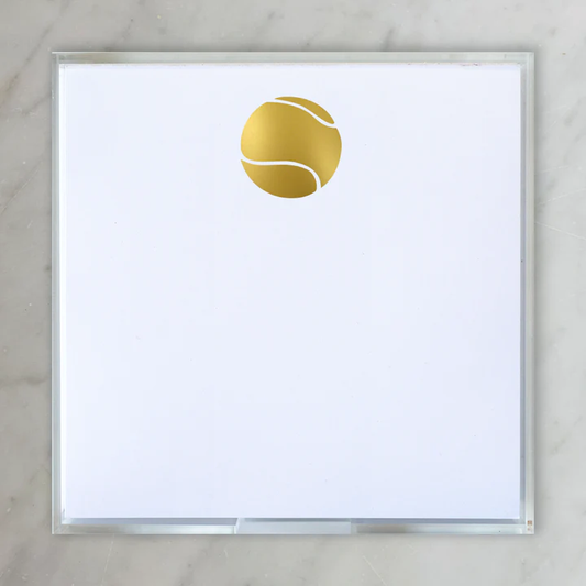 Gold Foil Tennis Notepad
