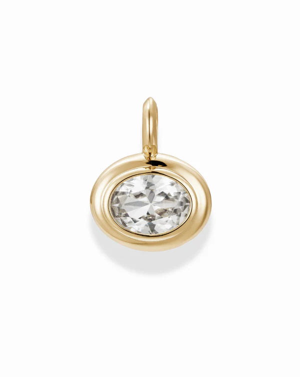 Liam Watch Chain Necklace with Marla Sapphire Bezel Charm