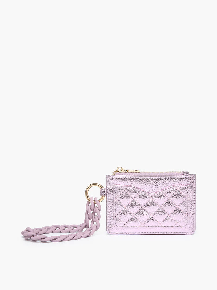 Rhodes Quilted Wallet w Acrylic Wristlet