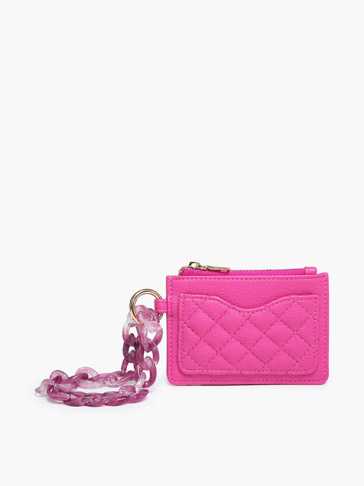 Rhodes Quilted Wallet w Acrylic Wristlet