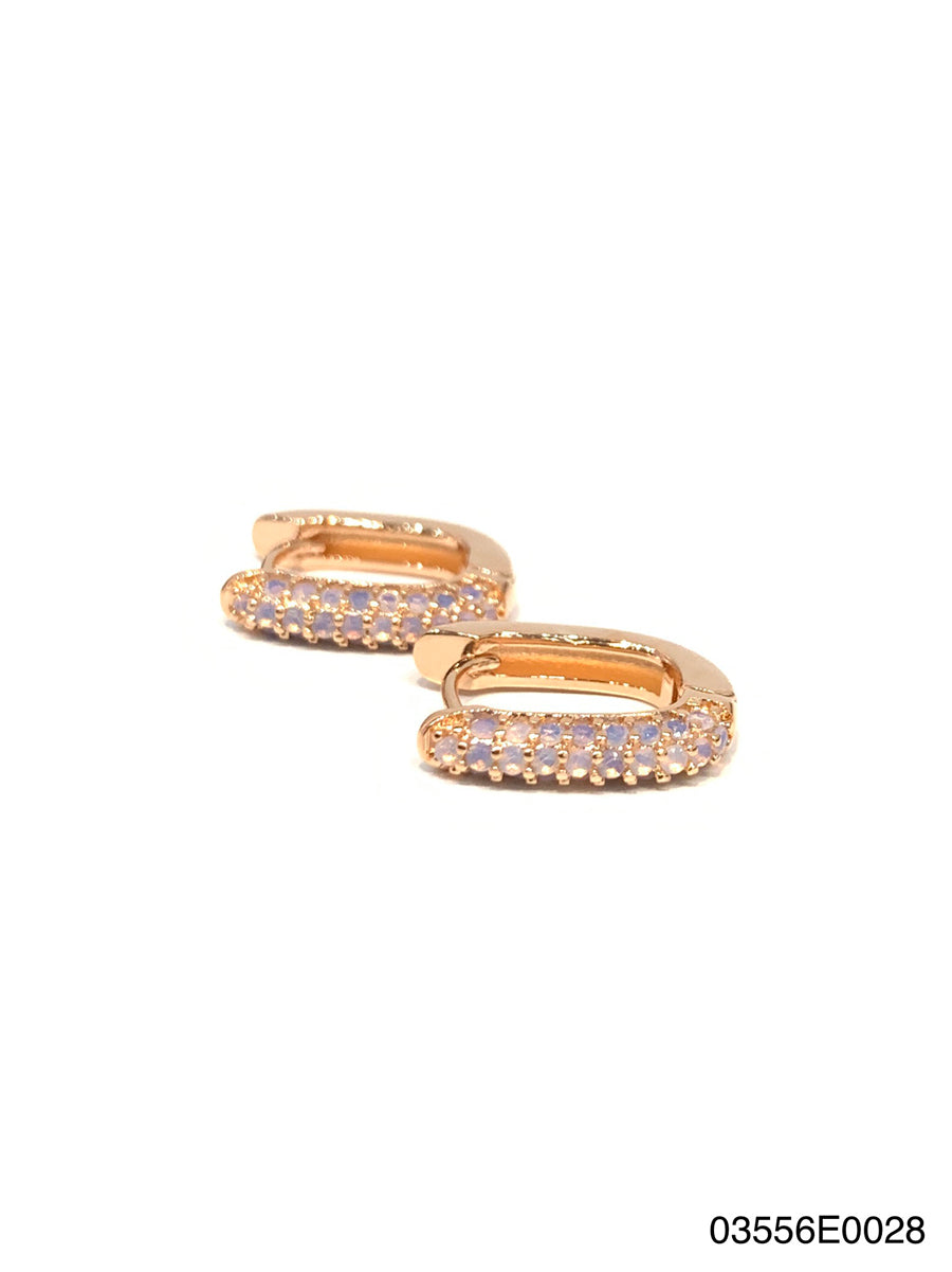 Ali Elongated Petite Hoop Rose Gold or Gun Metal