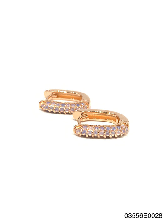 Ali Elongated Petite Hoop Rose Gold or Gun Metal