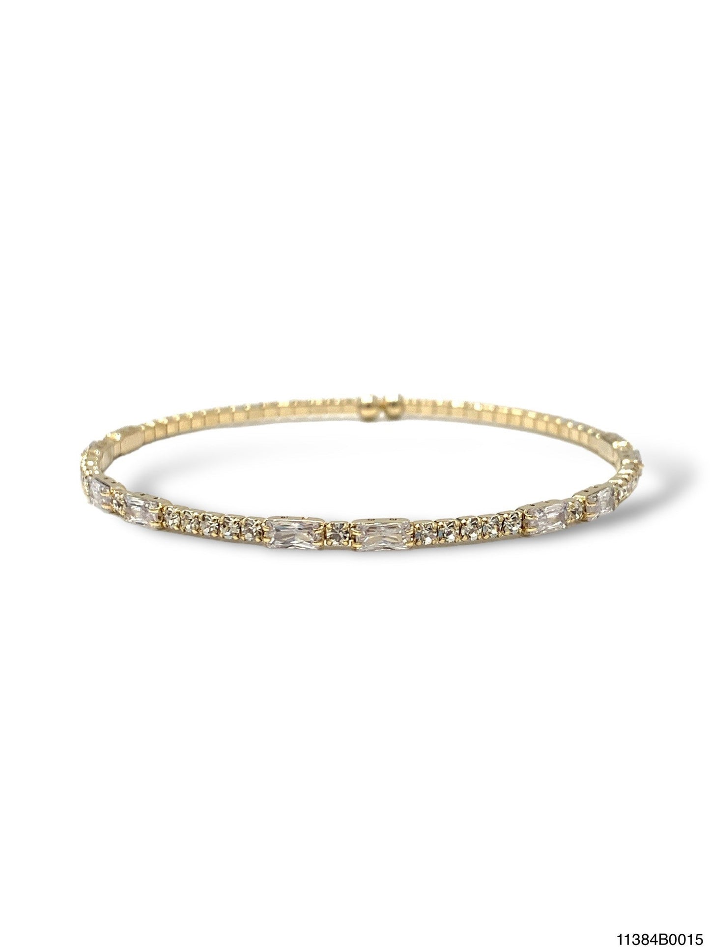 Single Row Baguette Gold or Silver