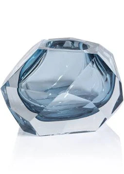 Sky Blue Glass Rock Vase