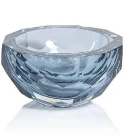 Valles Cut Glass Bowl Sky Blue