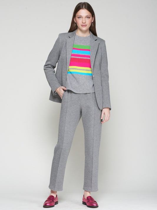 TROUSER CLARISE GRIS PUNTO PLATA