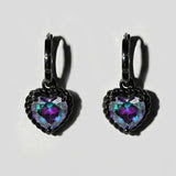 Vintage Mystic Topaz Heart Earrings
