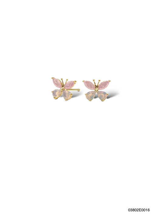 Elle Stud, E G Pink Opal