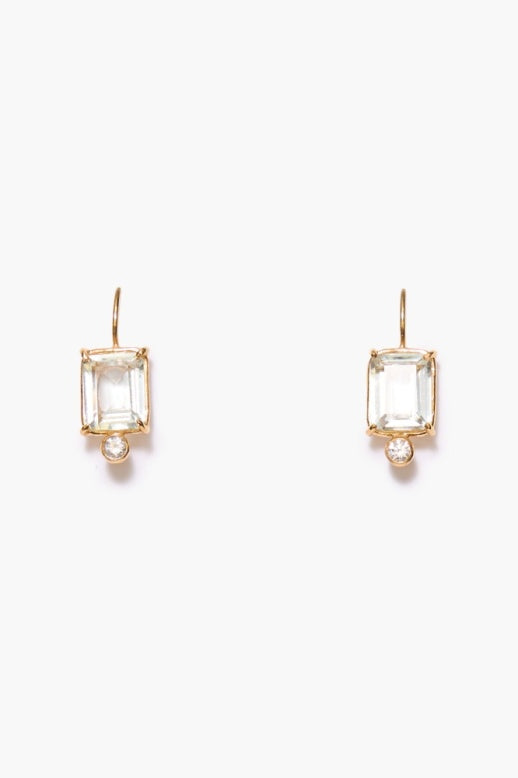 GREEN AMETHYST EARRING