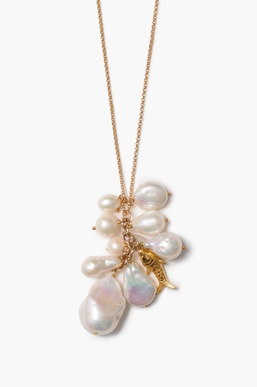WHITE MULTI PEARL NECKLACE