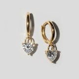 Gold Heart Huggies
